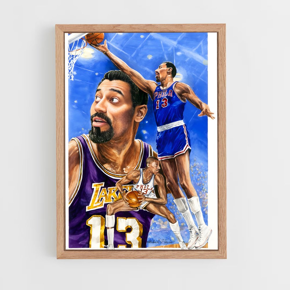 Poster Wilt chamberlain mythe – affiche Basketball (vue 4)